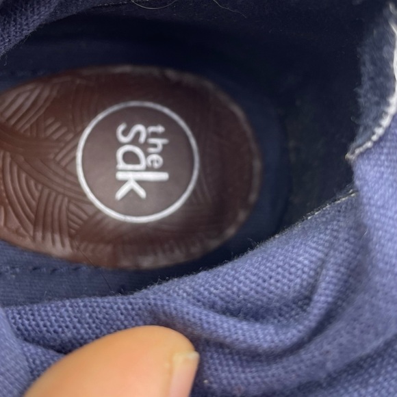 The Sak suede pull-on blue booties crochet stitching detail women Size 6 - Picture 7 of 11